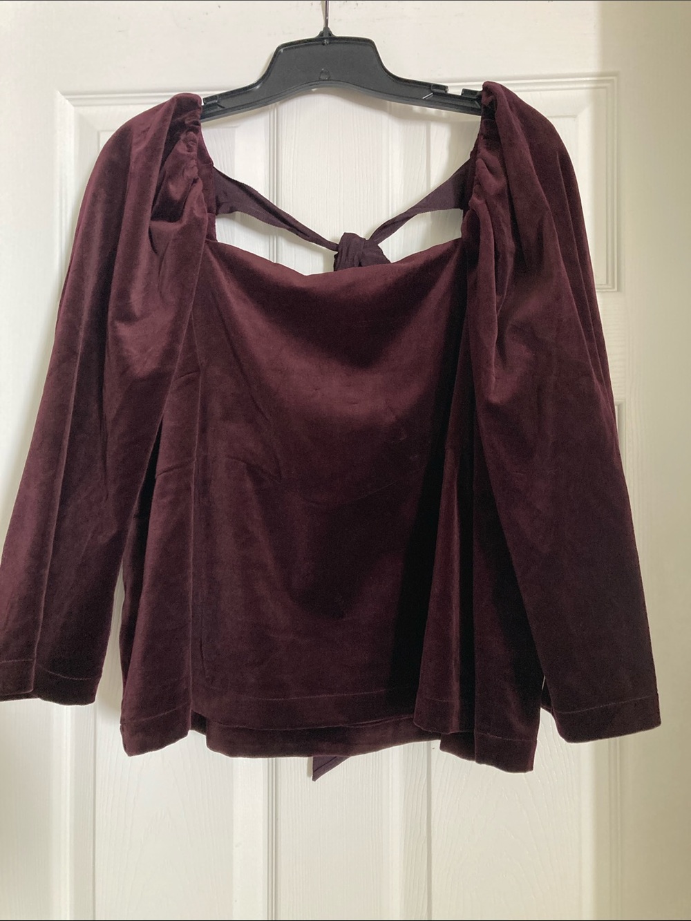 Banana Republic cotton velvet puff sleeve top